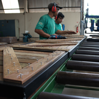 Advantage FSC Certified Deck Tiles being manufactured in Belim