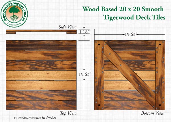 Tigerwood Deck Tile