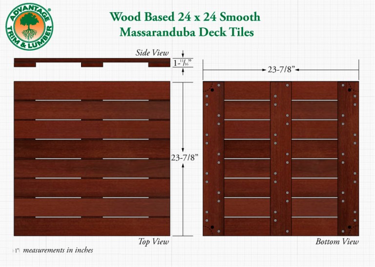 Massaranduba deck tile